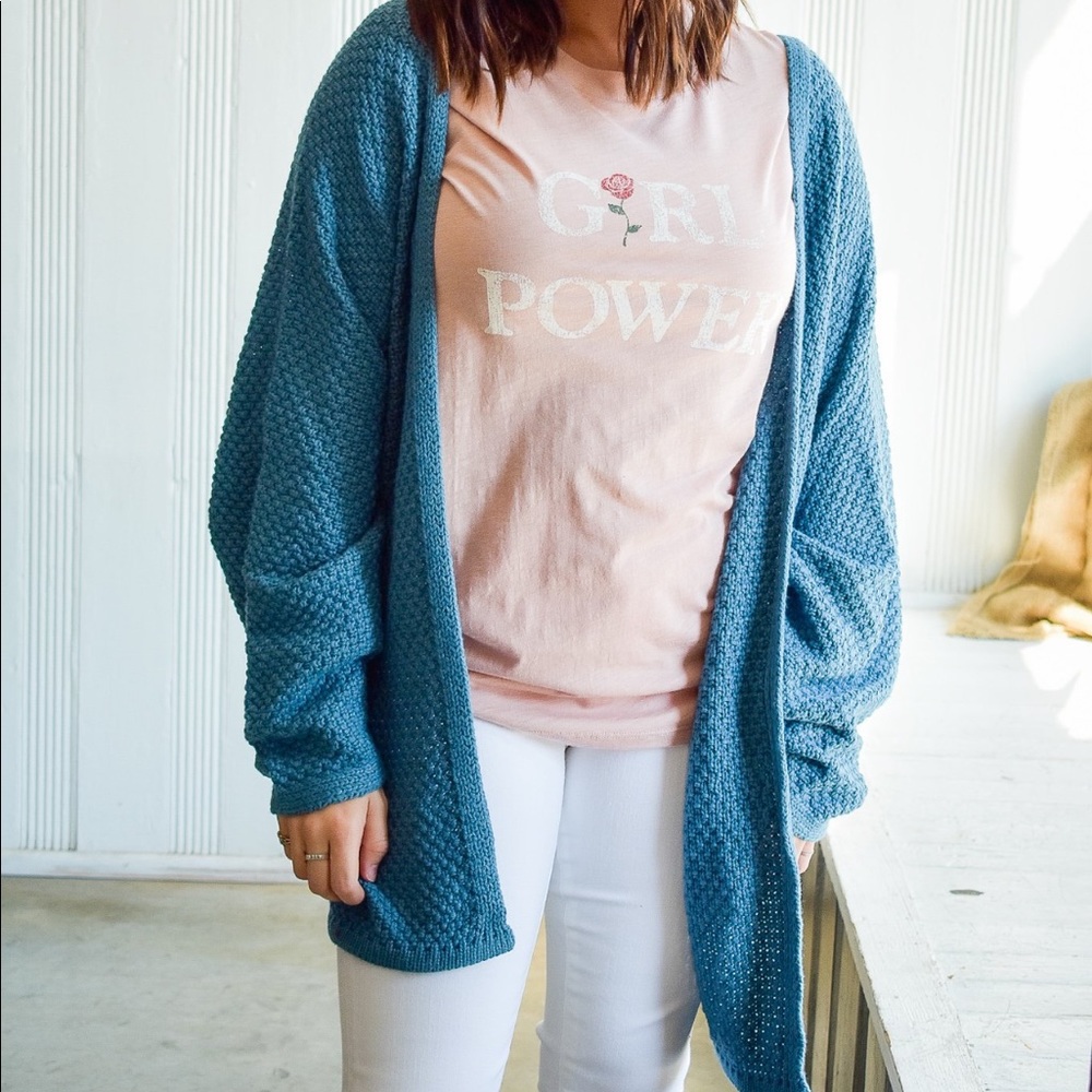 DOLMAN CARDIGAN - TEAL